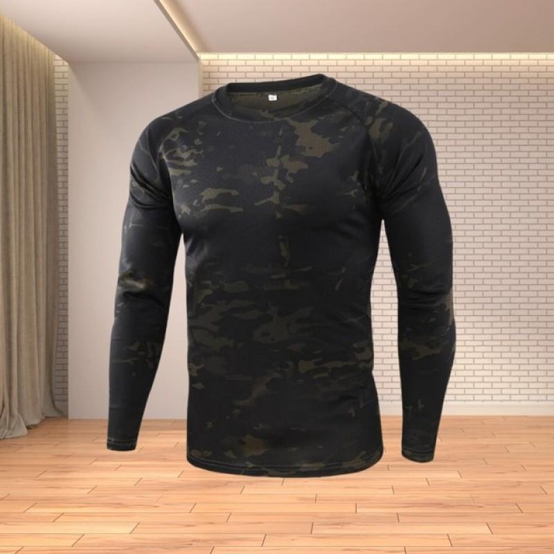 Outdoor Jungle Desert Camouflage Summer Men's Camouflage T-Shirt Fashion Personality Quick Dry War Quick Loose Short Sleeve Top