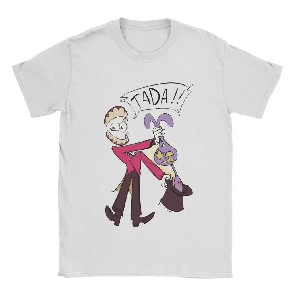 The Amazing Digital Circus Men T Shirts Pomni Ragatha Caine Vintage Tee Shirt Short Sleeve T-Shirt Cotton Printed Clothing