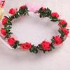 New Party Rose Flower Crown Headband Wreath Party Wedding Bridal Garland Hairband Headwear