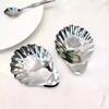 Shell Shaped Stainless Steel Serving Dish Heat Resistant Non-slip Cheese Dessert Plate for Home Kitchen Restaurant Use