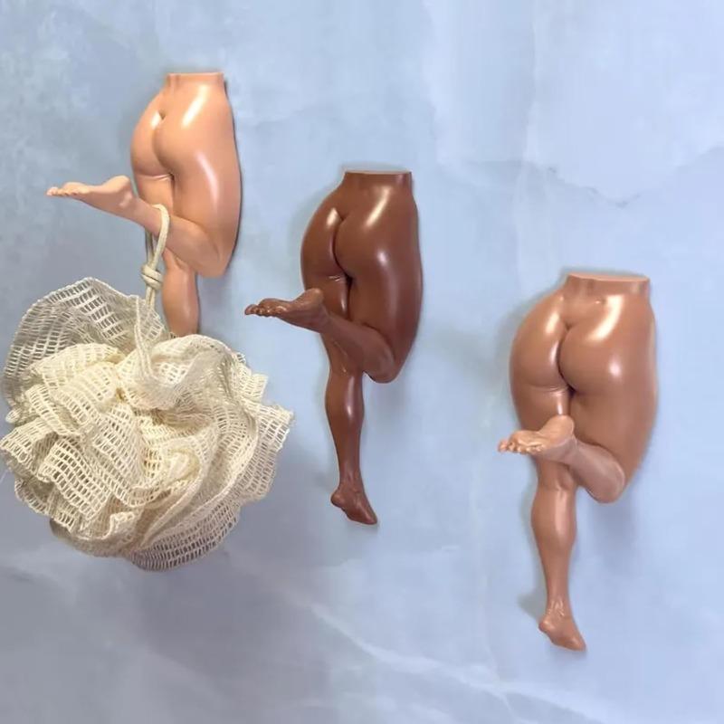 Funny Human Body Wall Hook ,Cheeky Sculpture Towel Key Holder, Handmade Decorative Wall Hook for Bathroom Entryway, Housewarming Gag Gift