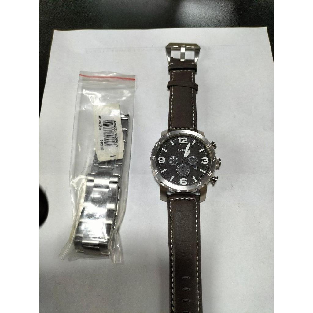 Used FOSSIL Fossil Chronograph Men's Watch JR1363 Brown Leather