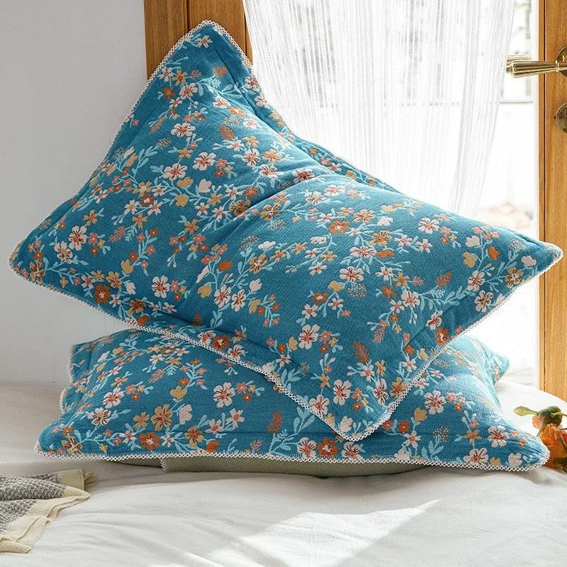2ks 100% Gázová Bavlna Super Měkký Povlak na Polštář 50x75cm Prodyšný Povlak na Polštář Pro Páry Dekorativní Ložní Prádlo Ložnice Domácí Použití