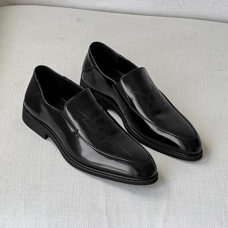 2025 Brand design men's derby shoes Moccasins men's loafers thick soled casual men's social formal shoes