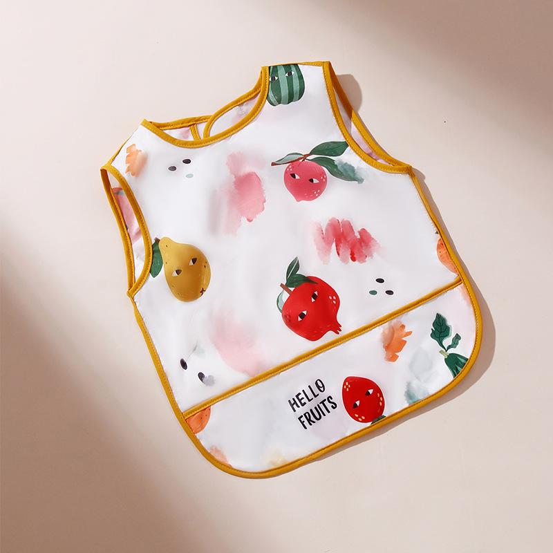 

Мальчики Девочки Водонепроницаемая Одежда для Отрыжки Еда Младенец Малыш Мультяшный Безрукавный Художественный Фартук Животное Смок Мягкий Детский Фартук XL оранжевый