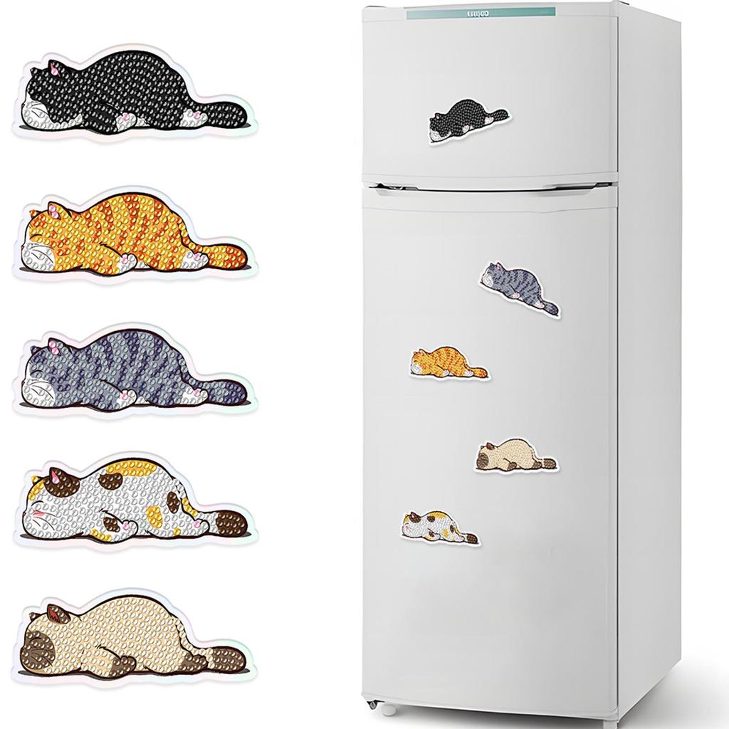 5Pcs Diamond Painting Refrigerator Magnets Animal Diamond Art Kits Diamond Painting Kits DIY Art Crafts for Adults Beginners