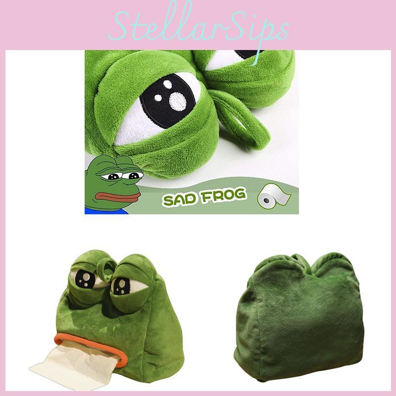 Sad Frog Pepe Creative Home Dustproof Sculpting Tissue Storage Box Napkin Holder