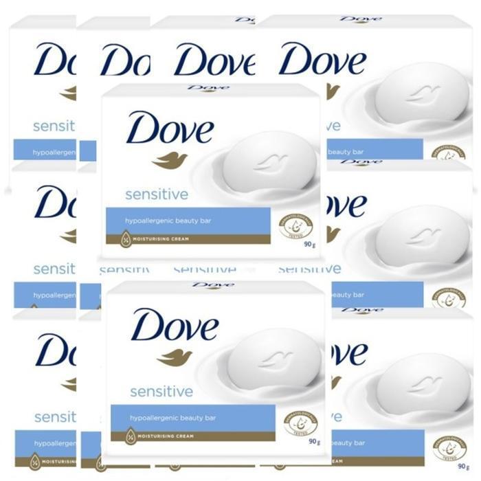 Dove Sensitive Bar Soap Beauty Bar Face Soap Bath Soap 90g (16 Count) (30467531)