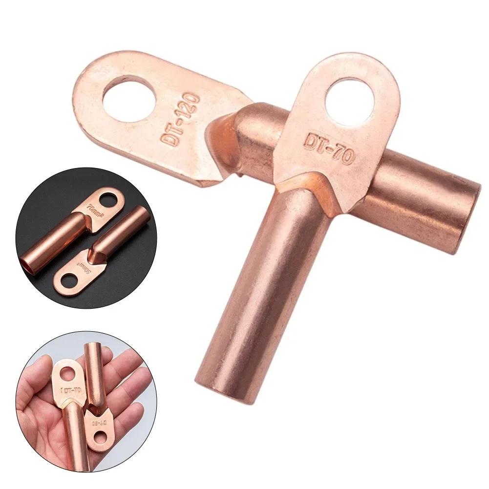 10pcs DT Series 10/16/25/35mm Wire Crimp Connectors Auto Cable Copper Crimp Terminal Easy Installation