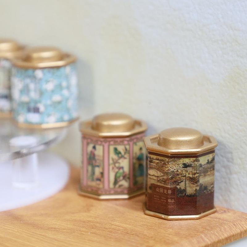 1/12 Tea Box Dollhouse Miniature Tableware Cup & Saucer Decoration Kitchen Decoration Doll House Accessories
