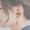 Chanel Pierce Gold Metal Women