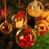 1Pcs Transparent Plastic Padded Decorative Ball for Christmas Tree Hanging Oranments Home Party Wedding Decor Suppies Navidad