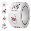 500pcs/roll Cute Cartoon Cat Puppy Christmas Scrapbook Diary Stickers Anime Kitten Dog Stationery Stickers Adhesive Envelope Seal Stickers