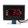 HD Digital LED Water Temperature Gauge Meter for Car 0-120 Celsius Degree +1/8NPT Water Temp Sensor 10mm with Alarm 12V 24V