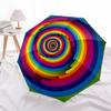 1PC Rainbow Spiral Automatic Folding Umbrella - Compact 8-Rib Design, Durable Plastic & Iron, Lightweight for Outdoor Daily Use, Festive Gift019