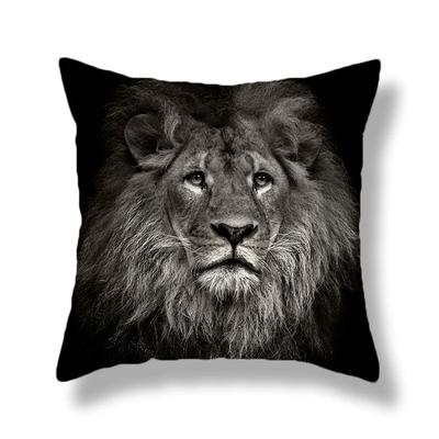 Wildtier Löwe Tiger Druckmuster Kissenbezug Heim Wohnzimmer Sofa Dekokissen