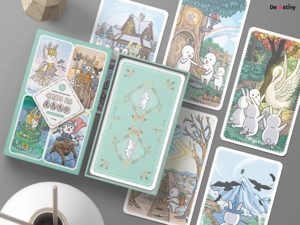 Kancharo Tarot Oracle Card Set Bun Rune Pocket Includes Japanese Oracle Card Basic Instructions Pouch 28-Piece [Chubby (Pocket Size)] & (Authentic)