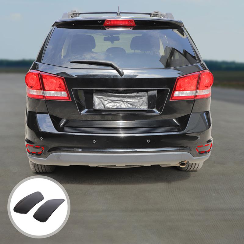 Bil Bakre Tåkelys Lampe Deksel ABS Lampe Dekorasjon For Jeep Grand Cherokee For Jeep Compass For Dodge Journey Bil Eksteriør Tilbehør, Røkt Svart