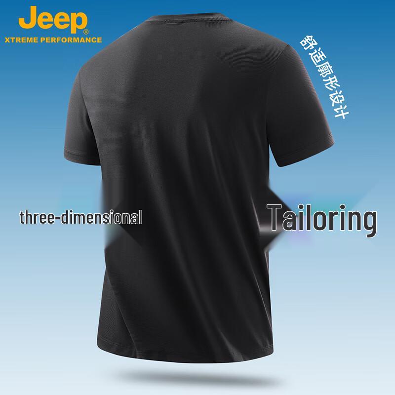 JEEP Men s Quick-Dry Ice Silk Short Sleeve Sport T-Shirt 2XL