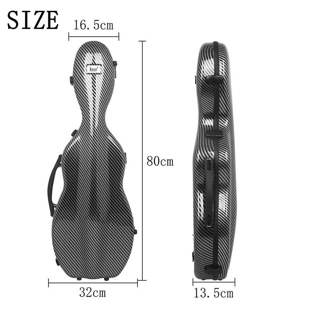 IRIN 4/4 Violin Case Carbon Fiber Colorful Violin Case with Hygrometer Adjustable Double Shoulder Strap Violin Parts Accessories