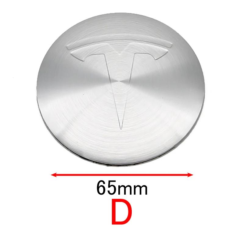 4Pc 65mm Car Wheel Hub Center Caps Emblem Stickers for Tesla Model 3 Y S X Roadster Hub Cap Center Cap Logo Sticker High Quality