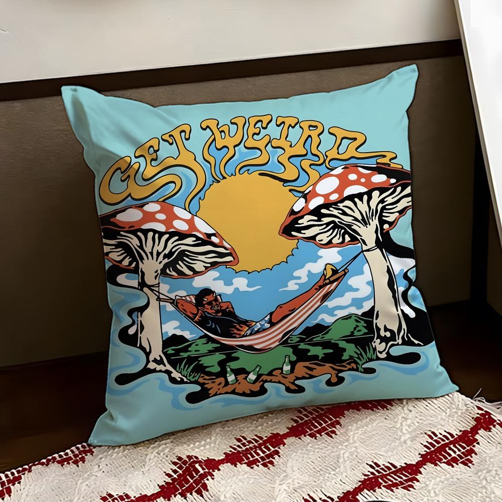 Band GGrateful DDead Cushion Cover Reversible Soft Durable Pillow Cover Home Car MultiScene Use for Daily Comfort