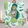 W-Winx C-Club Blanket Beauty Girl Print Flannel Blanket for Home Living Room Bedroom Decor New Year Christmas Gift for Kids