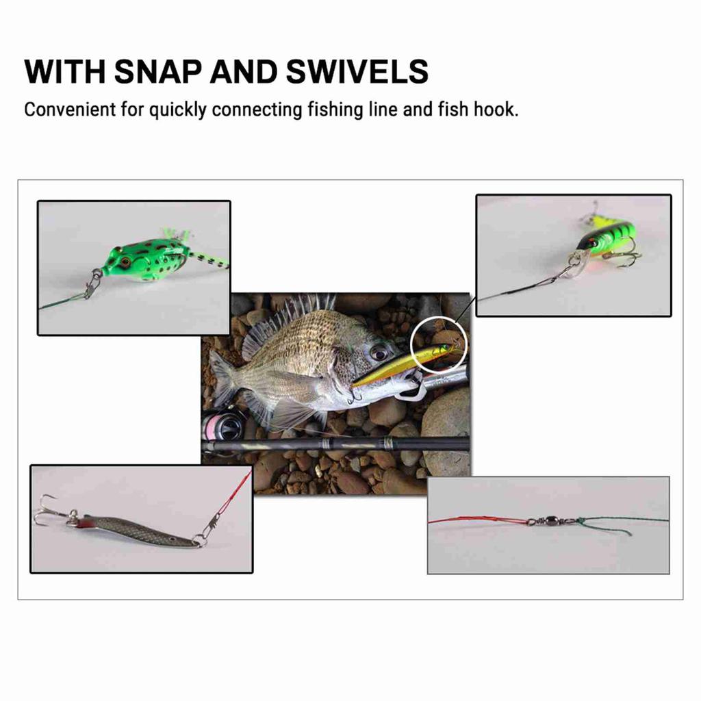 Przypony stalowe 20 szt. Przypony druciane Heavy Duty Wędkarskie Wysokiej Wytrzymałości Przypony Wędkarskie z Krętlikiem