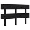VidaXL Headboard Black 124x3x81 Cm Solid Pine Wood 819064