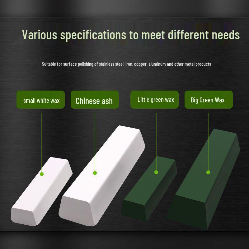 Metal, Glass, Marble & Jade Polishing Paste - White & Green Waxes for Wood & Stainless Steel