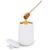 Porcelain Honey Container Honey Pot Honey Dipper with Lid