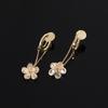 Vintage Real Gold Plating Geometric Metal Hoop Mosquito Coil Clip On Earrings for Women Minimalist Non Pierced Ear Clips