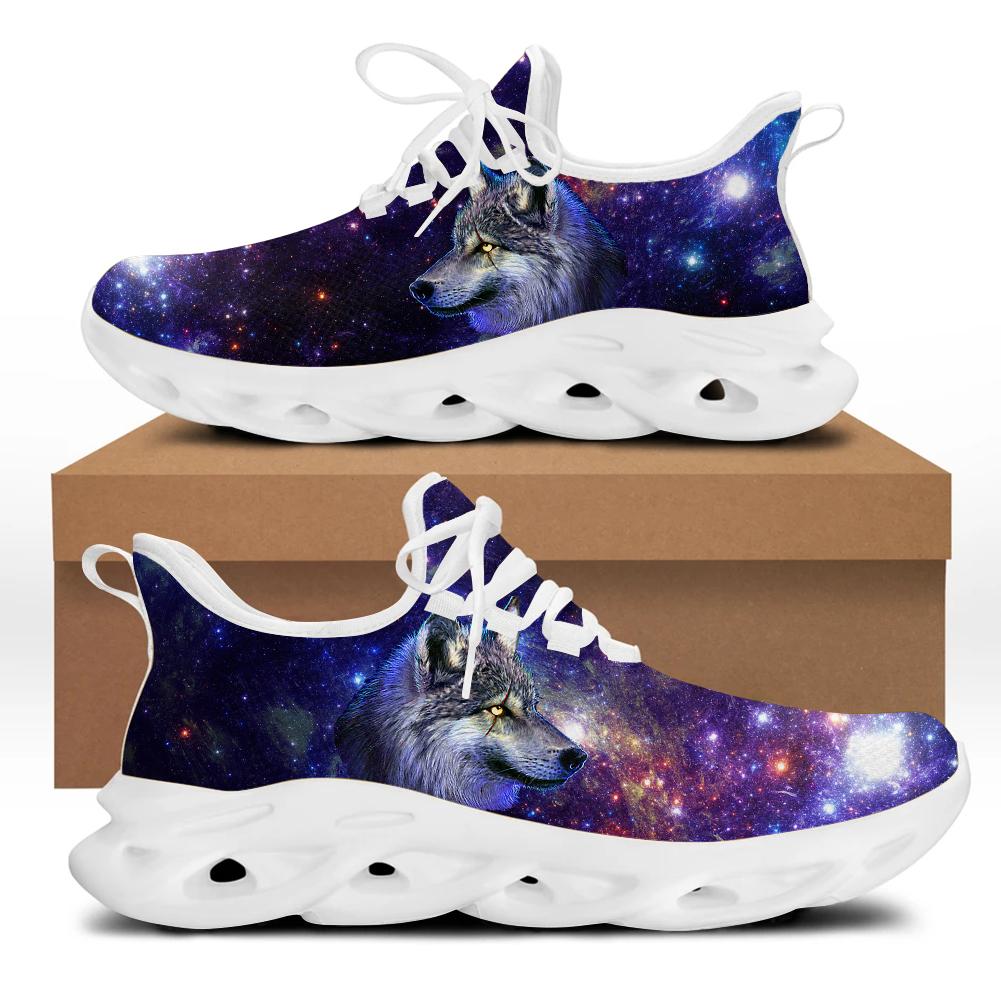 2024 heißer Verkauf Produkt Atmungsaktive Mesh herren Schuhe Graffiti Wolf Muster Vulkanisierte Turnschuhe Individuell Bedruckte Casual Schuhe