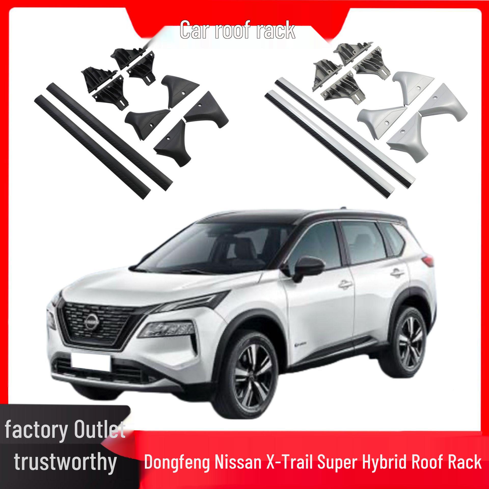 

X-Trail SUV Thickened Aluminum Roof Rack Crossbars for Luggage and Roof Box Mounting срібний