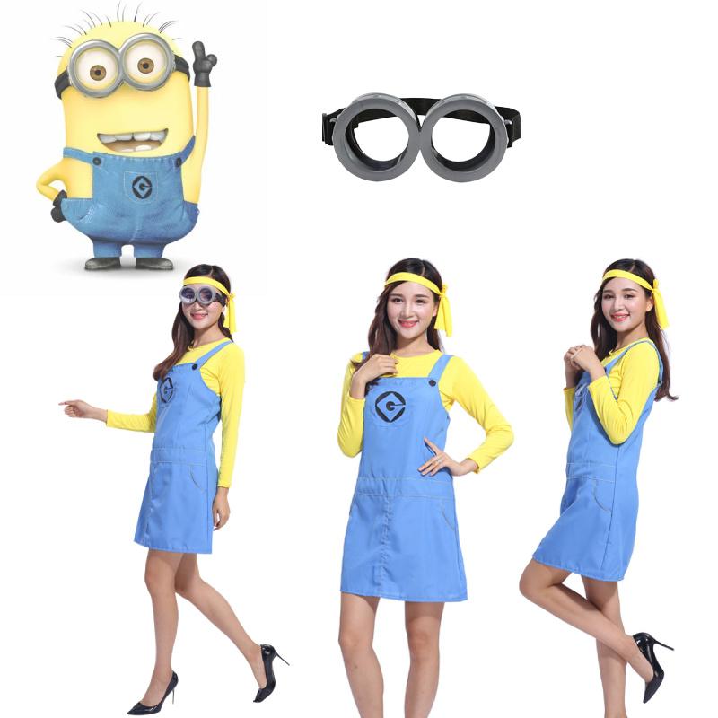 Entzückendes gelbes Minion Cosplay Kostüm für Frauen Perfekt für Halloween-Partys und Events