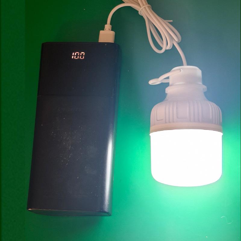 1PC outdoor USB LED light bulb power bank charging emergency light hook camping fishing portable tent lantern night light bulb