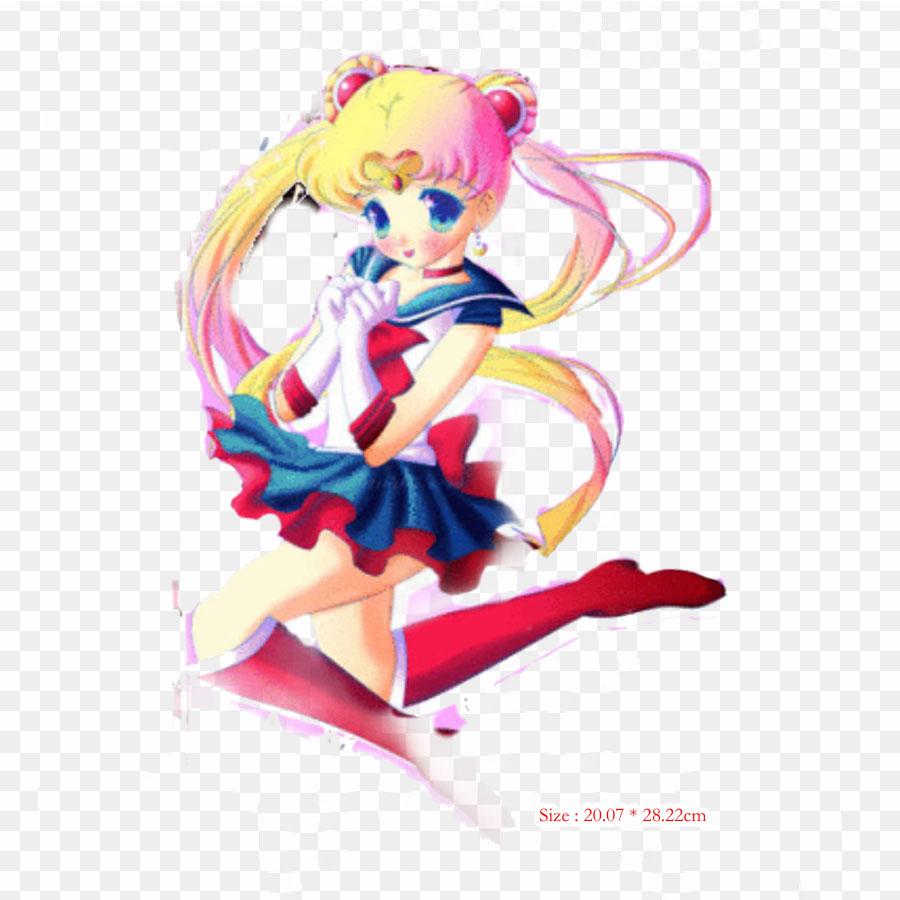 Fight Like A Girl Sailor Moon Tuxedo Mask Chibiusa Iron On Patches For Clothing Applique Stickers On Clothes Heat-Sensitive Custom Patch