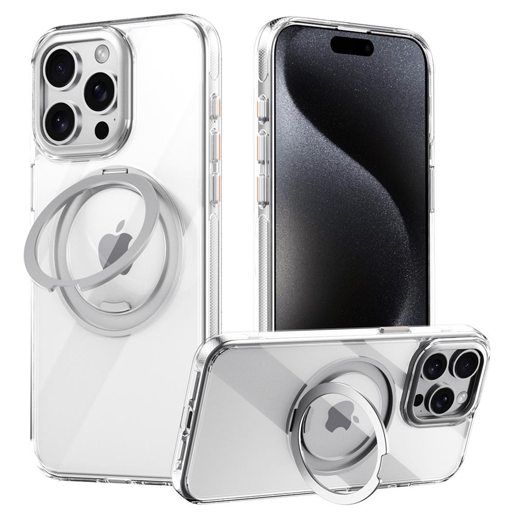 

For iPhone 16 Pro Case Compatible with MagSafe Kickstand TPU PC Phone Back Cover C