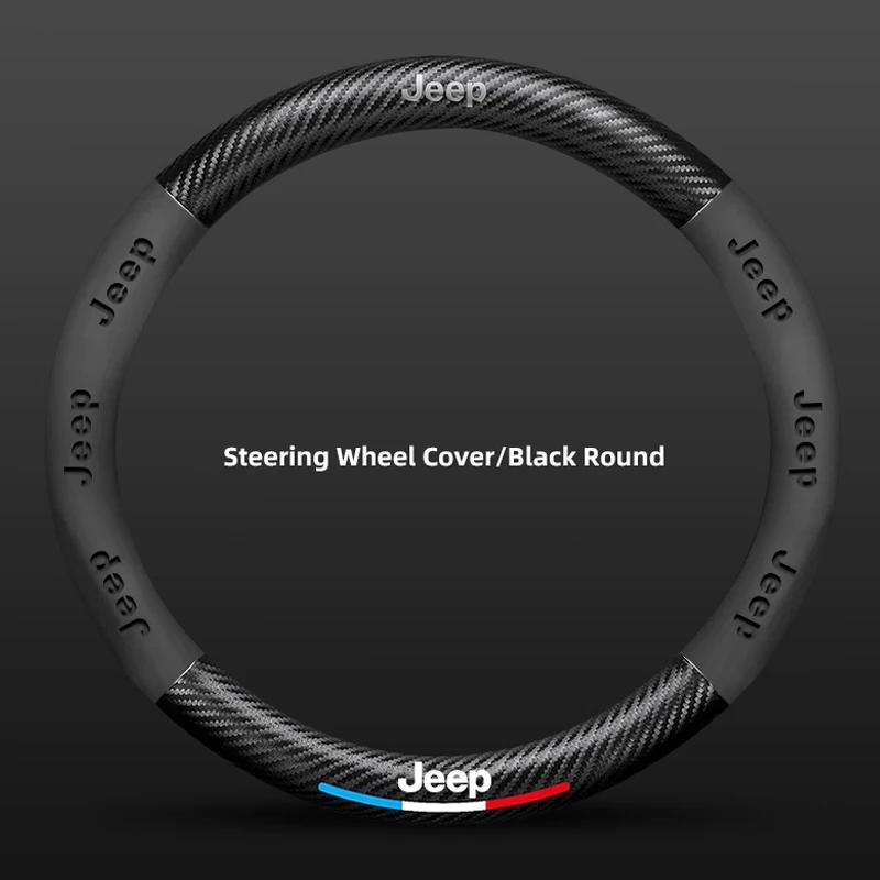 Per Jeep Distintivo Jeep Coprivolante in Pelle Styling Auto Per Jeep Wrangler Grand Cherokee Compass Wagoneer Gladiator Aven