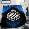 1Pc Club Brugge K V Print Flannel Blanket, High quality Comfortable for All Seasons, Home Decor, Warmth and Comfort, Perfect for Christmas Gifts