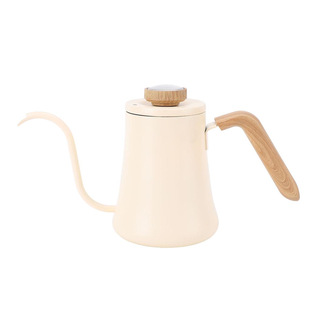 Kaffeekessel, 600 ml, 304 Edelstahl, langer Ausguss, Schwanenhals, Handtropfkaffeekanne mit Verbrühschutz