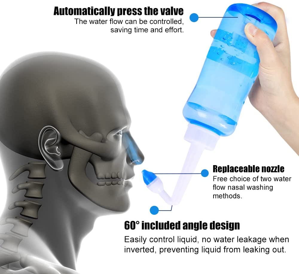 Nose Wash Cleaner Nasal Irrigator Rinse Bottle Nose Protector Avoid Allergic Rhinitis Adults Children Neti Pot 300ML 500ML