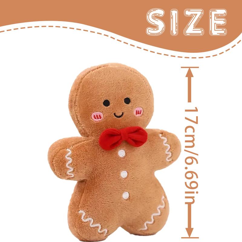 

17cm Kawaii Gingerbread Man Plush Toys Exquisite Christmas Party Decorations Atmospheric Decoration Festival Gifts For Friends 17cm коричневый