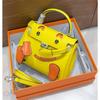 Smiley Bag 2025 New Cute Mini Messenger Bag First Layer Cowhide Shoulder Handbag Spoof Kelli Bag Woman