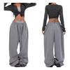 Trendige Damen-Sweatpants mit weitem Bein, Elastischer Bund mit Kordelzug, Entspannte Hose, Lässige Streetwear-Hose für den täglichen Gebrauch & zum Entspannen