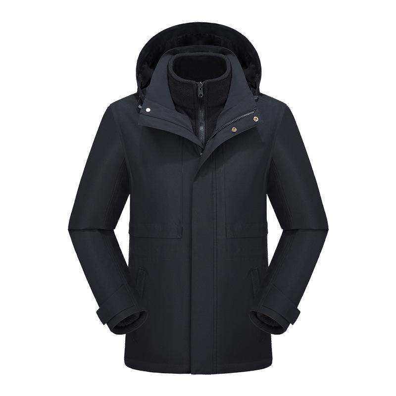 

Унисекс Зимний Ветрозащитный Комплект Куртки: Водонепроницаемый, теплый и универсальный костюм для альпинизма три в одном. Large