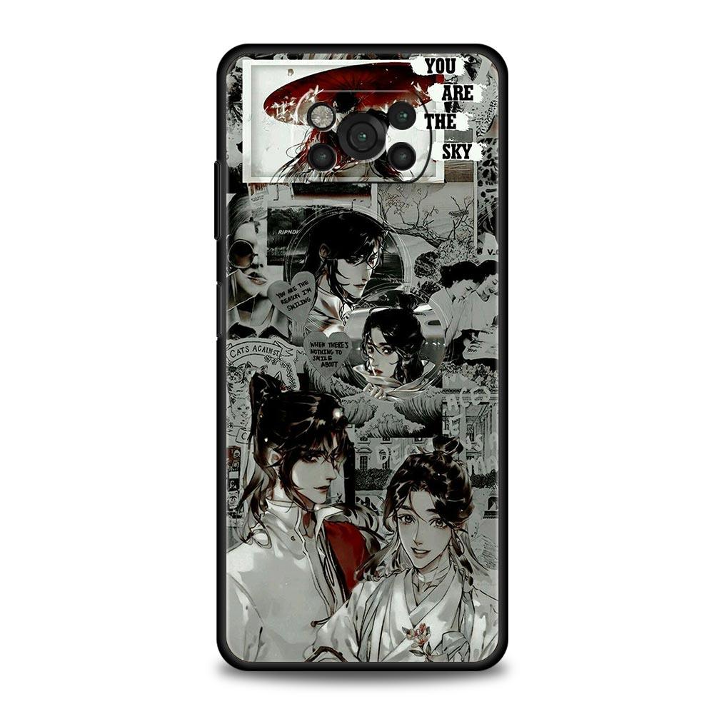 Phone Case For Xiaomi Poco X6 X5 X4 Pro 5G X3 NFC F5 F4 M5 M4 M3 F3 GT C51 C50 C55 Soft Black Cover Heaven Official's Blessing