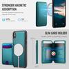 For iPhone XS 5.8 inch/iPhone X Case JEEHOOD J10  Compatible with MagSafe Leather Back Phone Cover with Detachable Card Holder Kickstand