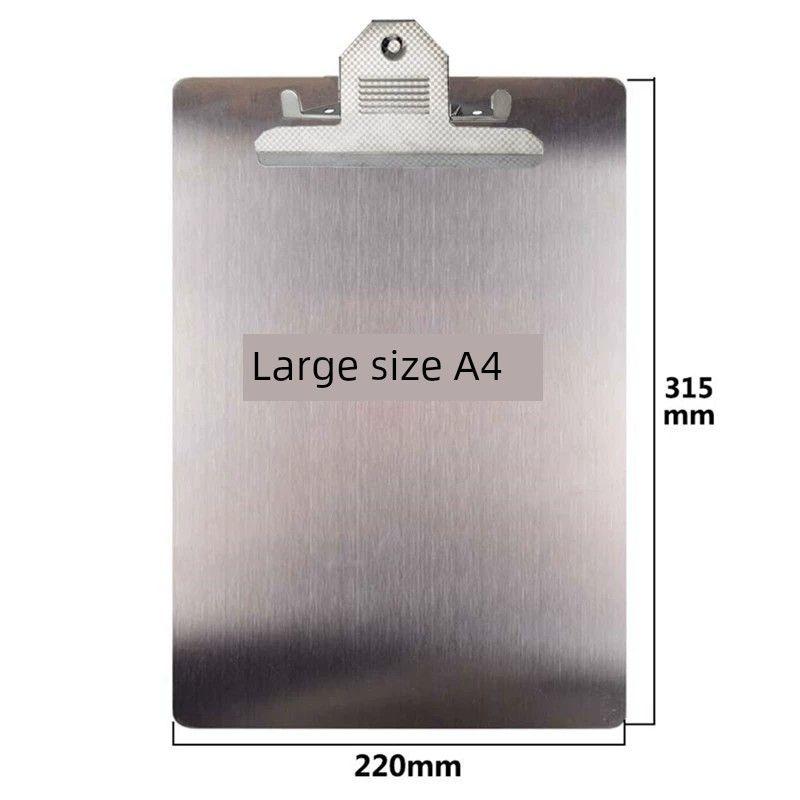 A4 Stainless Steel File Folder Thickness 1 Mma5 Stainless Steel Board Clamp Writing Board Document Board Bill Menu Plywood