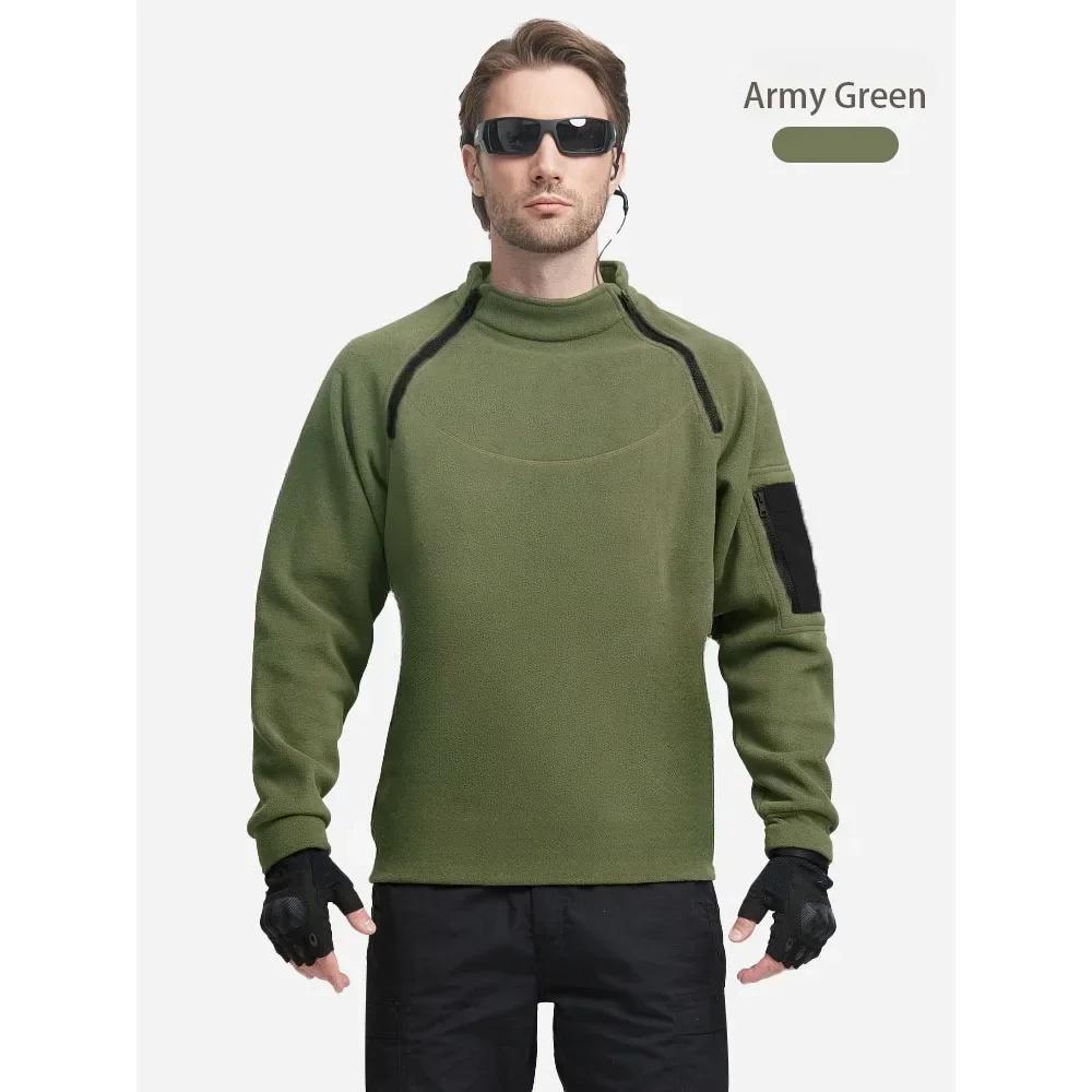 Men's Tactical Sweatshirt Outdoor Jacket 280g Polar Fleece Slim Casual Streetwear Fall Winter Warm Long Sleeve Sweatshirts